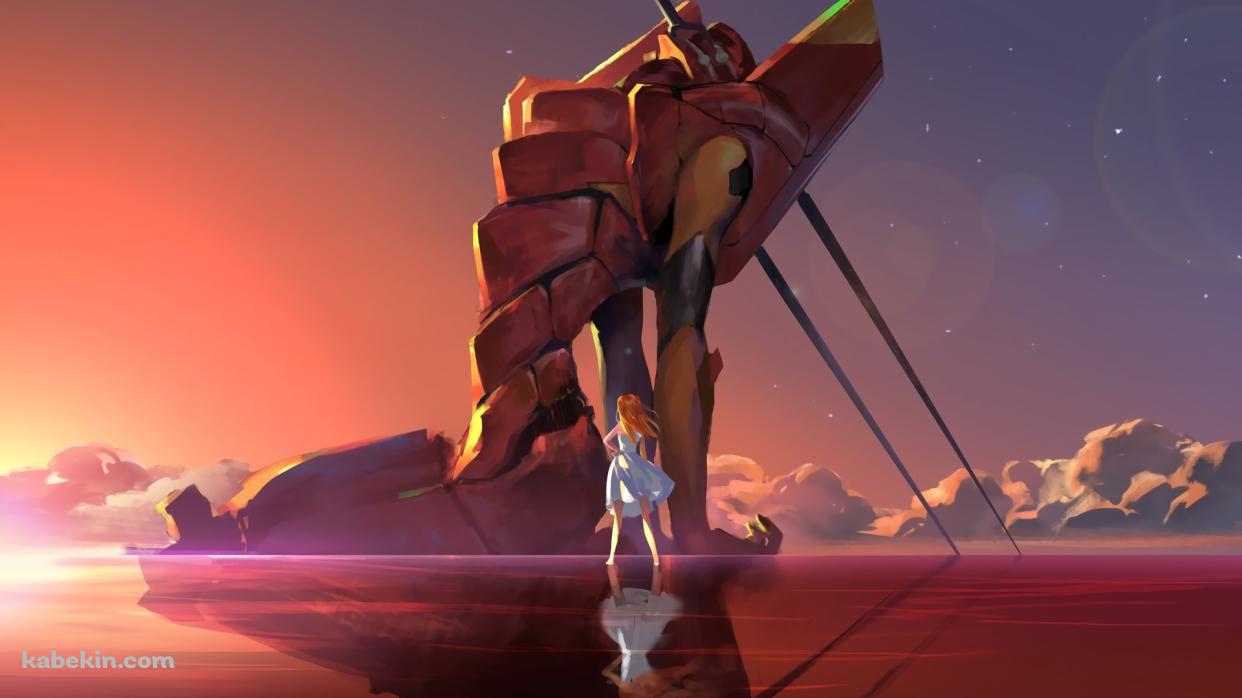 アスカ&2号機の壁紙(1242px x 698px) 高画質 PC・デスクトップ用