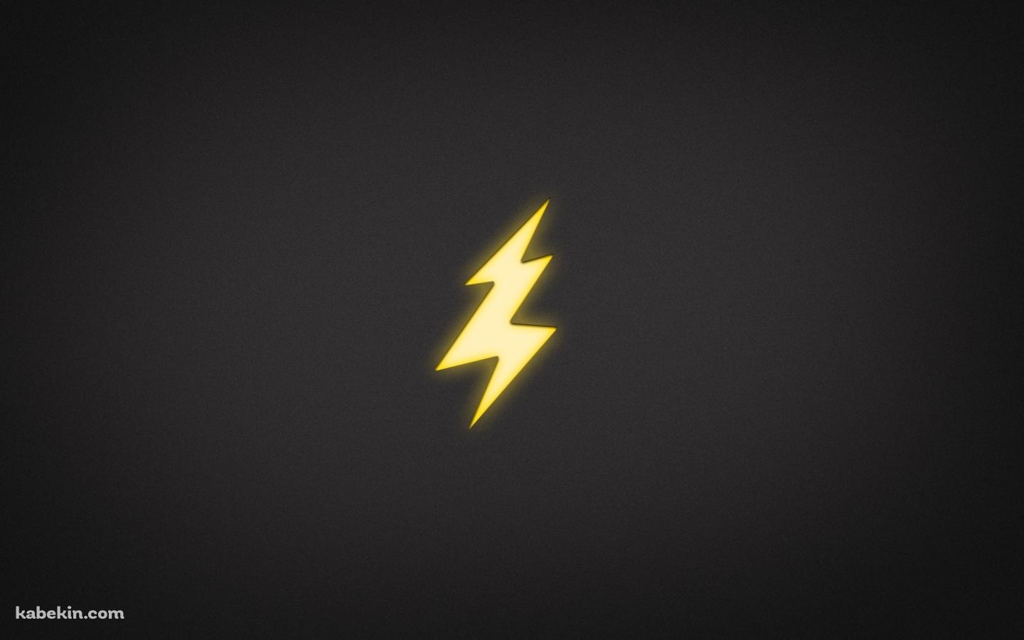 稲妻 サンダー 雷 ミニマルの壁紙(1440px x 900px) 高画質 PC・デスクトップ用