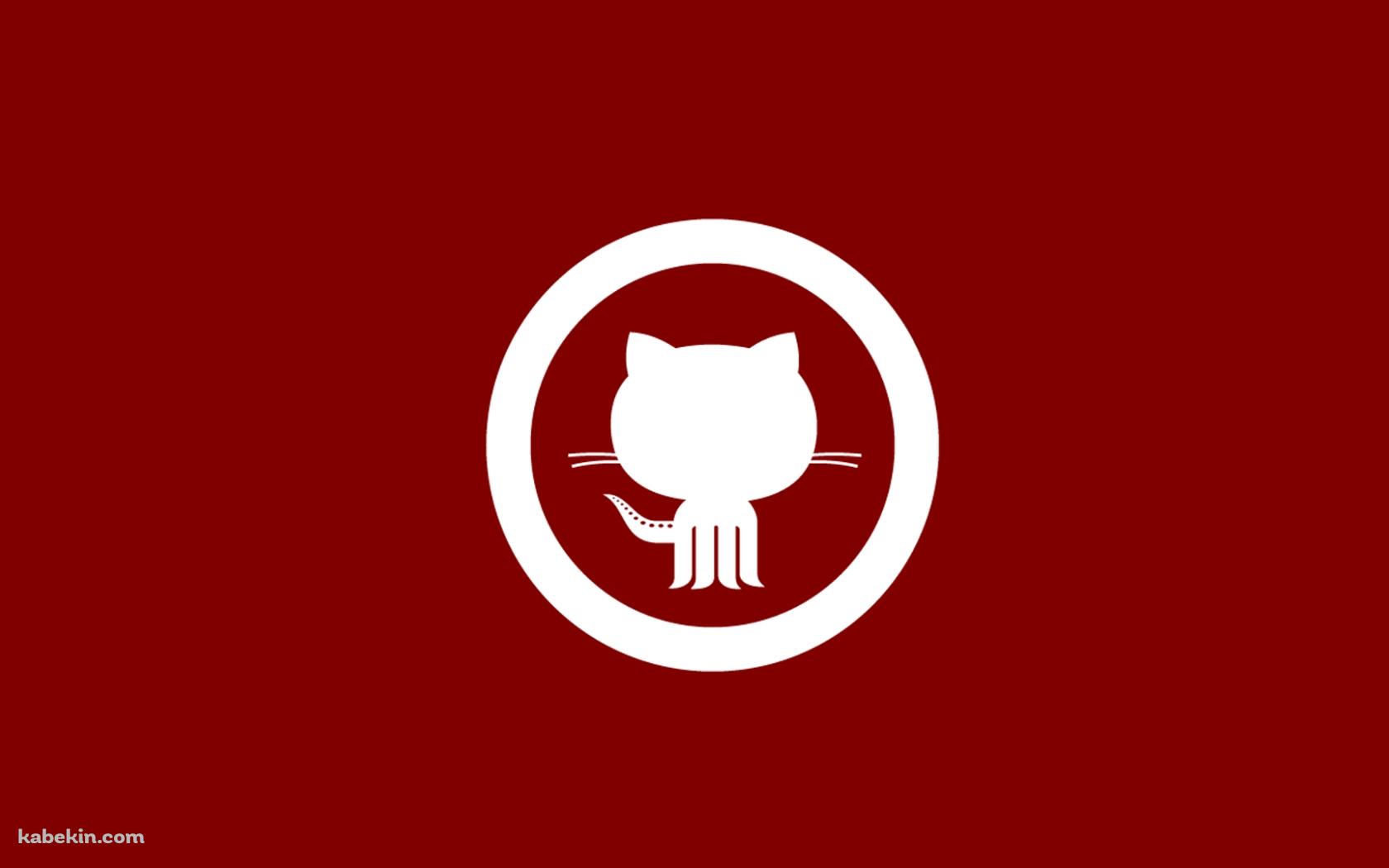 GitHub(赤)のロゴの壁紙(1680px x 1050px) 高画質 PC・デスクトップ用