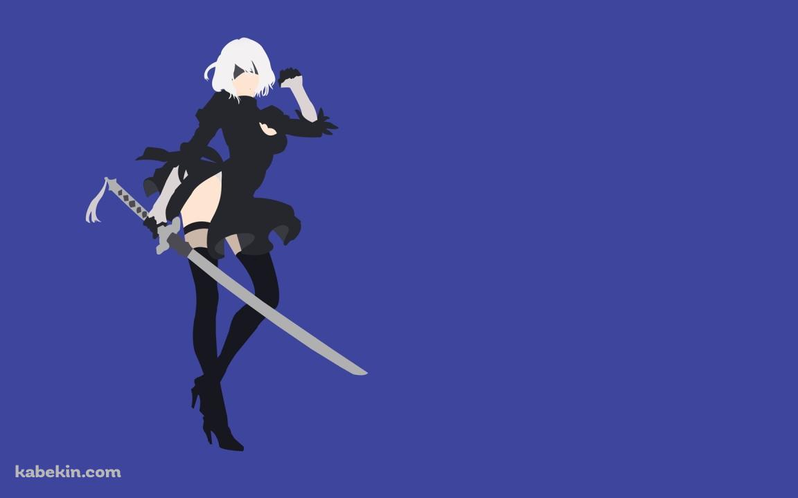 ニーア・オート・マタ 2B ミニマルの壁紙(1152px x 720px) 高画質 PC・デスクトップ用