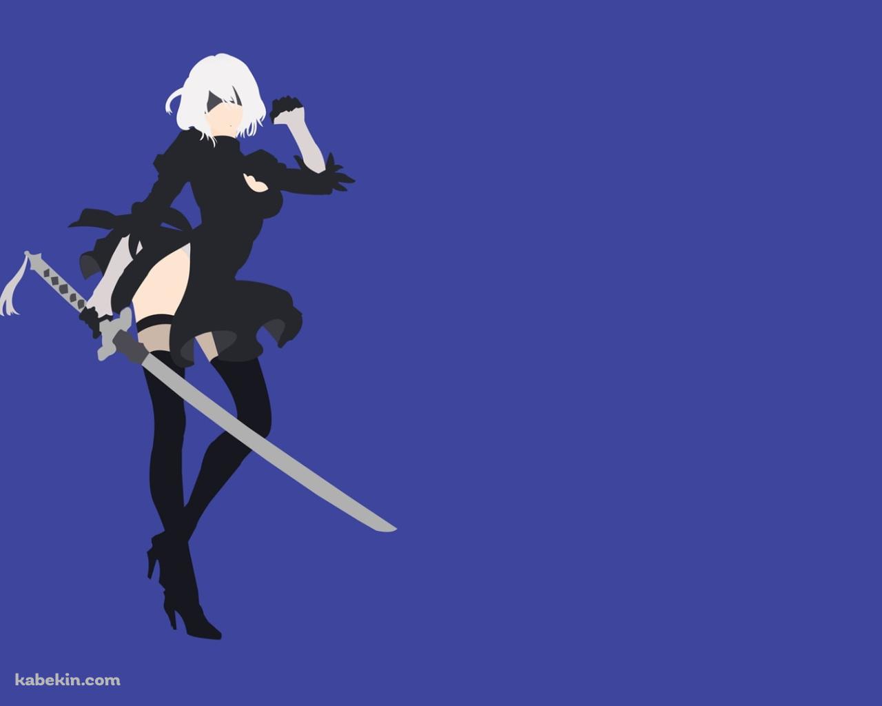 ニーア・オート・マタ 2B ミニマルの壁紙(1280px x 1024px) 高画質 PC・デスクトップ用