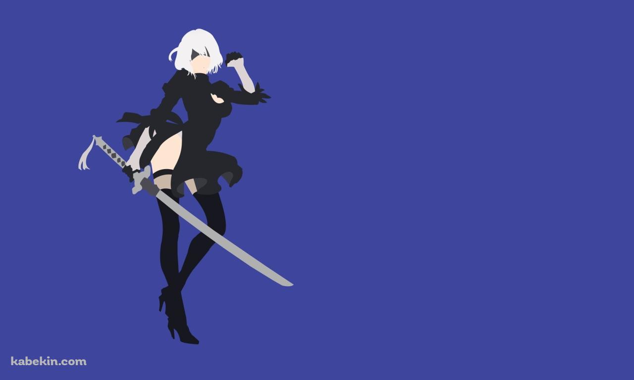 ニーア・オート・マタ 2B ミニマルの壁紙(1280px x 768px) 高画質 PC・デスクトップ用