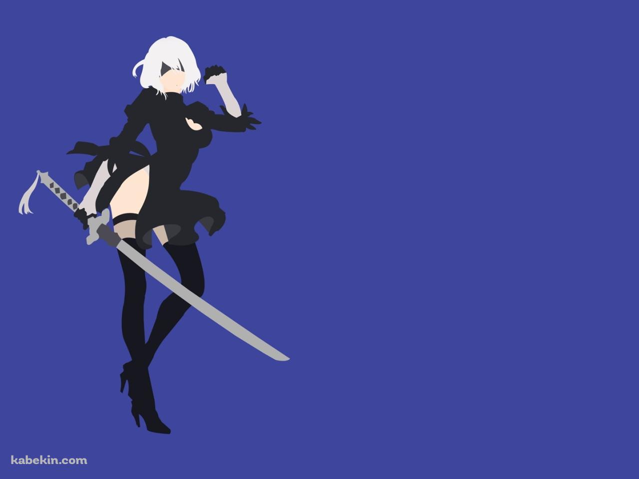 ニーア・オート・マタ 2B ミニマルの壁紙(1280px x 960px) 高画質 PC・デスクトップ用
