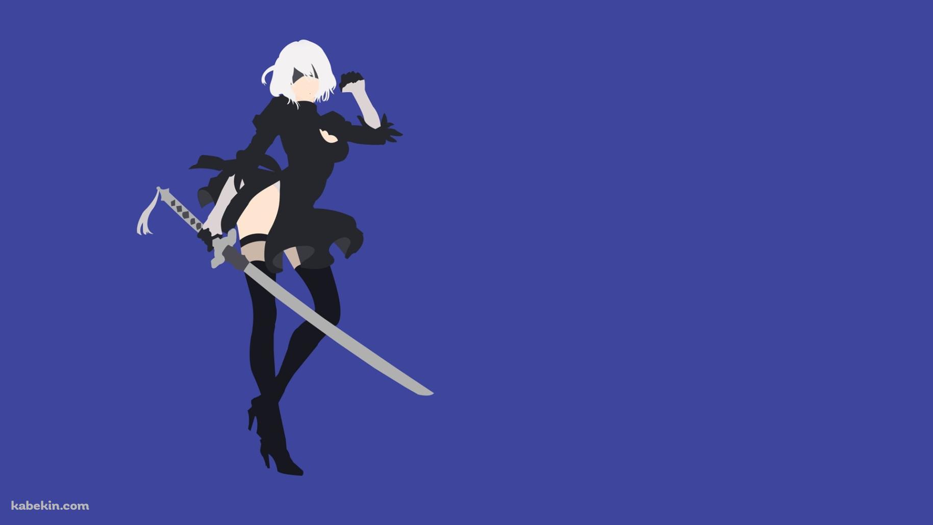 ニーア・オート・マタ 2B ミニマルの壁紙(1829px x 1029px) 高画質 PC・デスクトップ用