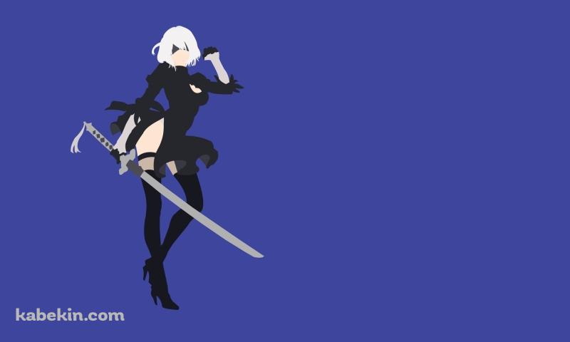 ニーア・オート・マタ 2B ミニマルの壁紙(800px x 480px) 高画質 PC・デスクトップ用