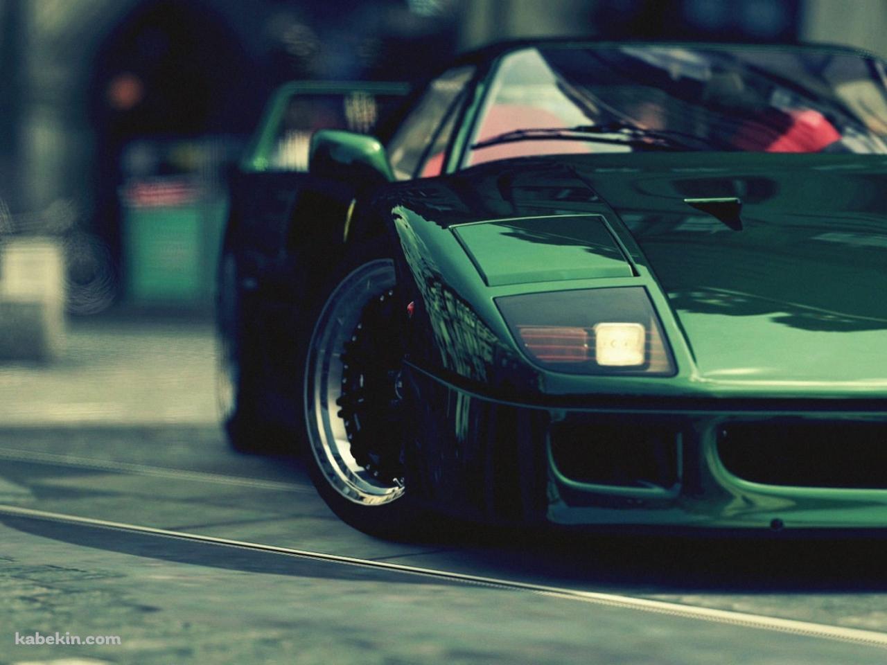緑のフェラーリの壁紙(1280px x 960px) 高画質 PC・デスクトップ用