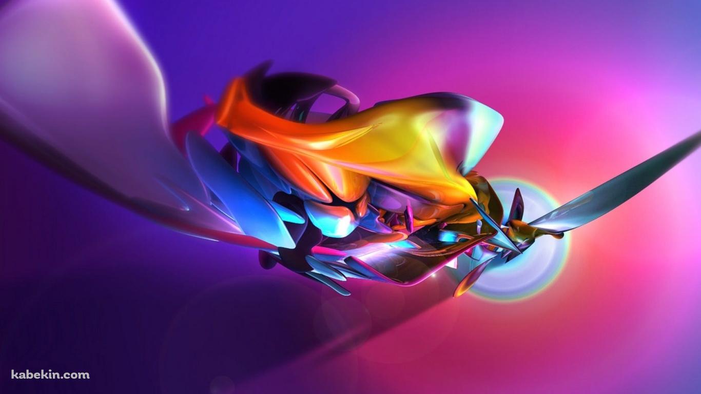 カラフルなアブストラクトの壁紙(1366px x 768px) 高画質 PC・デスクトップ用