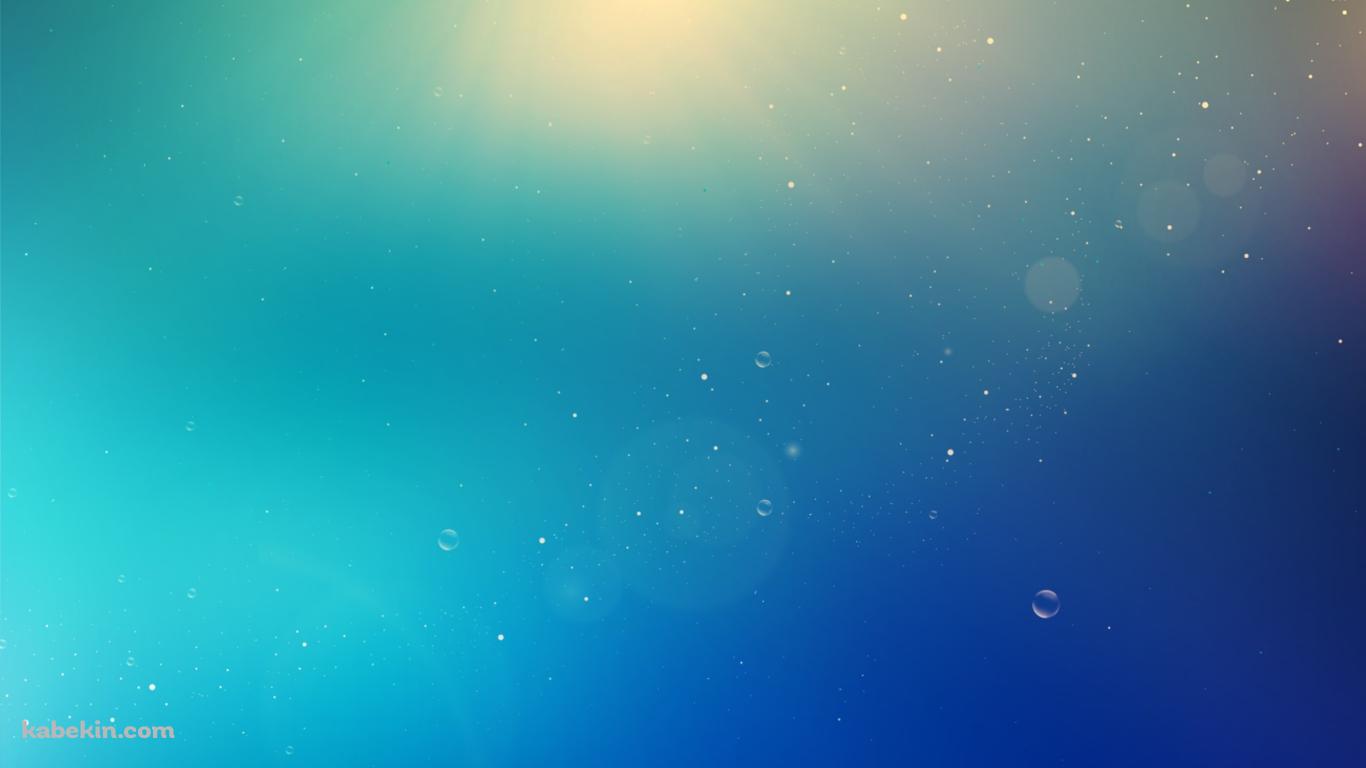 青 射しこむ光の壁紙(1366px x 768px) 高画質 PC・デスクトップ用
