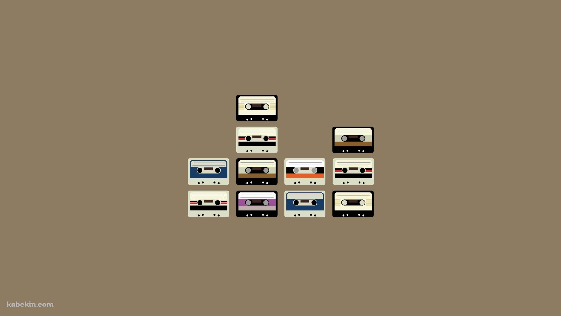 カセットテープのイラストの壁紙(1829px x 1029px) 高画質 PC・デスクトップ用