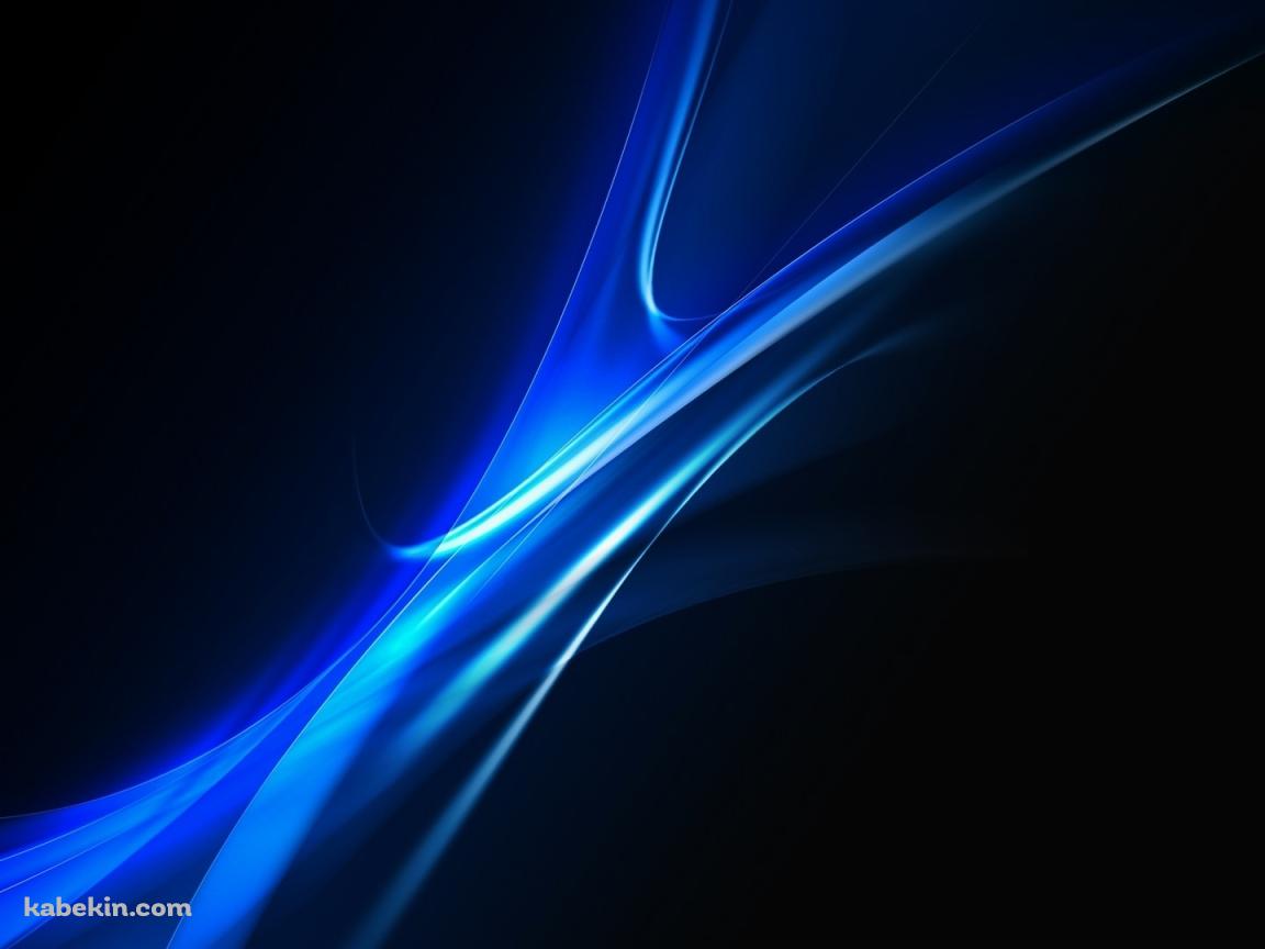 光沢のある青い曲線の壁紙(1152px x 864px) 高画質 PC・デスクトップ用