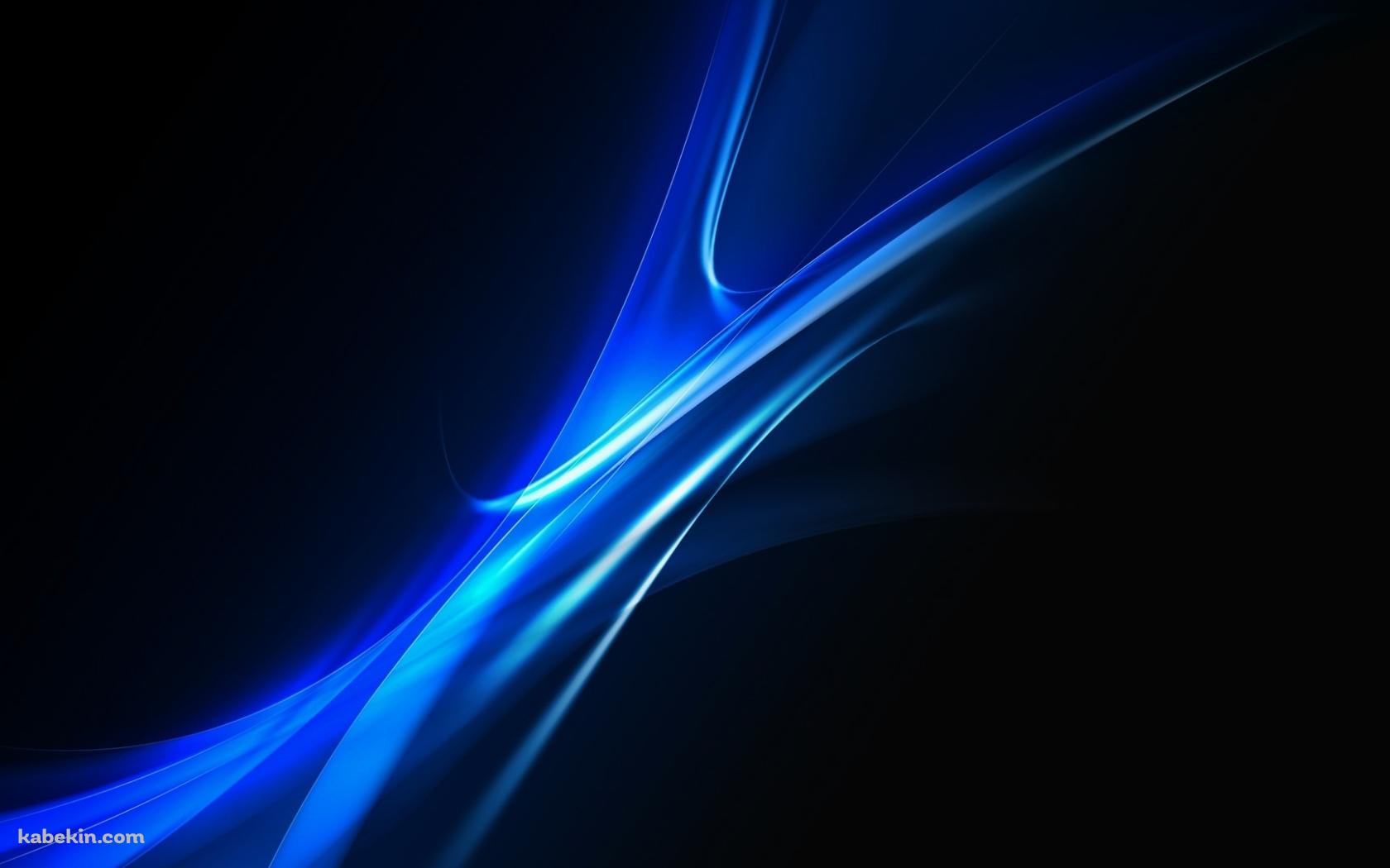 光沢のある青い曲線の壁紙(1680px x 1050px) 高画質 PC・デスクトップ用