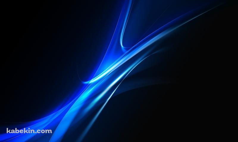 光沢のある青い曲線の壁紙(800px x 480px) 高画質 PC・デスクトップ用