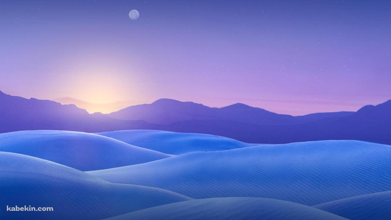 雪原と山並みの壁紙(1280px x 720px) 高画質 PC・デスクトップ用