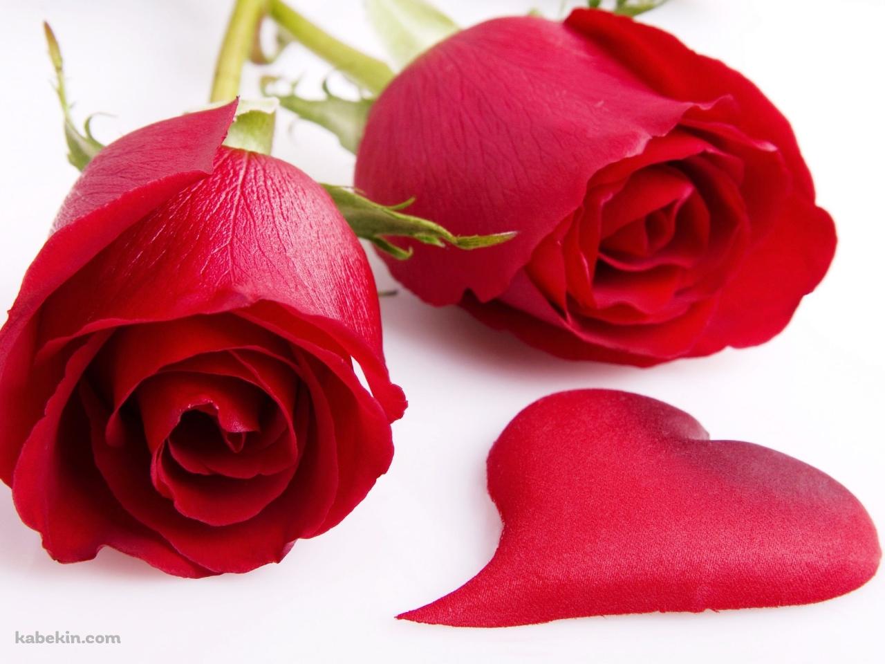 ハートと薔薇の壁紙(1280px x 960px) 高画質 PC・デスクトップ用