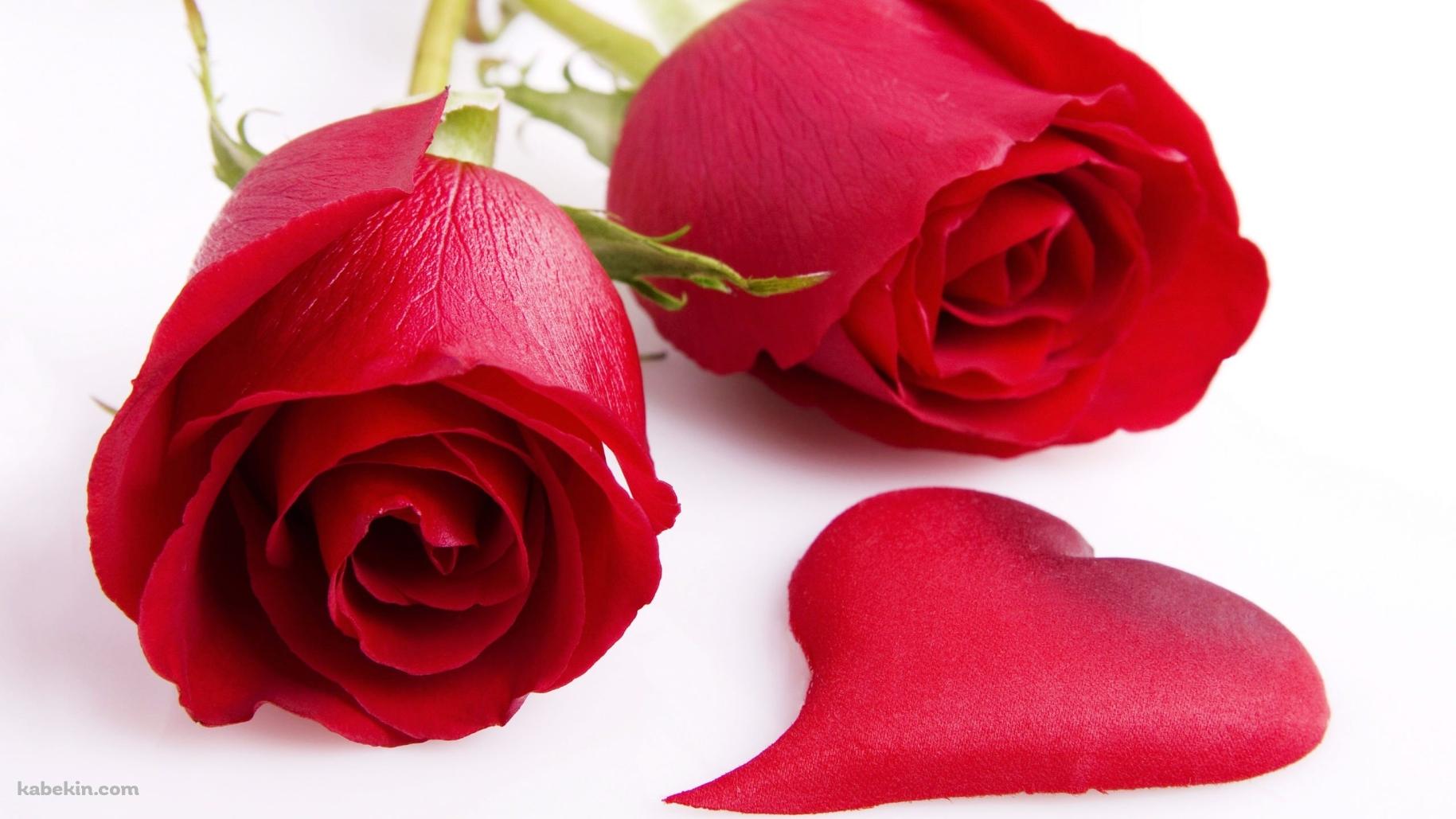 ハートと薔薇の壁紙(1829px x 1029px) 高画質 PC・デスクトップ用