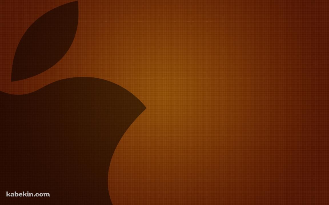 落ち着いた茶色のツートンカラー Appleロゴの壁紙(1152px x 720px) 高画質 PC・デスクトップ用