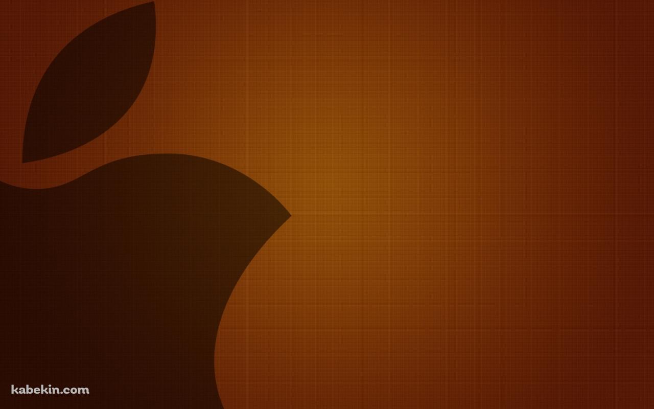 落ち着いた茶色のツートンカラー Appleロゴの壁紙(1280px x 800px) 高画質 PC・デスクトップ用
