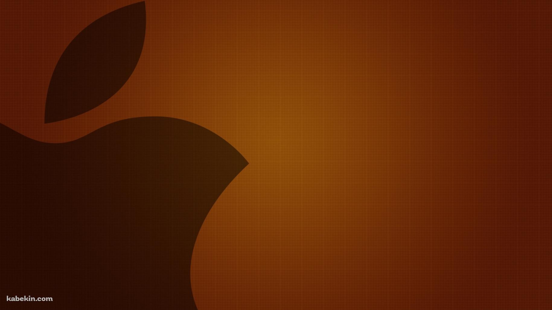 落ち着いた茶色のツートンカラー Appleロゴの壁紙(1829px x 1029px) 高画質 PC・デスクトップ用