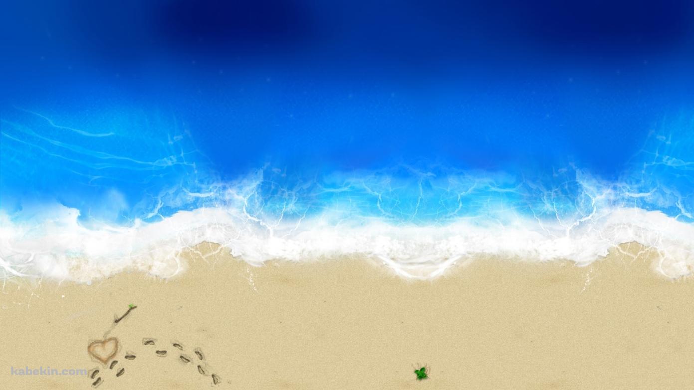 俯瞰した海の壁紙(1391px x 783px) 高画質 PC・デスクトップ用