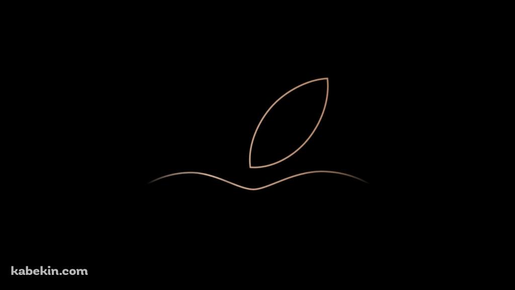 アップル 金色のロゴ ミニマルの壁紙(1024px x 576px) 高画質 PC・デスクトップ用