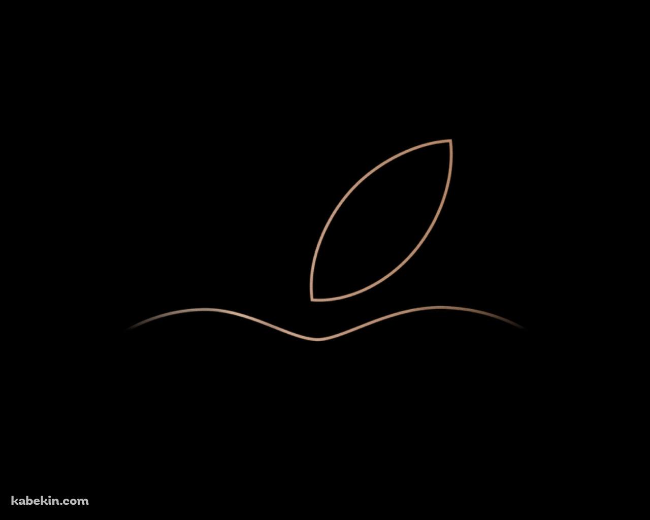 アップル 金色のロゴ ミニマルの壁紙(1280px x 1024px) 高画質 PC・デスクトップ用