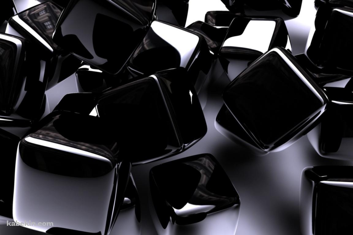 艶のある黒いキューブの壁紙(1152px x 768px) 高画質 PC・デスクトップ用
