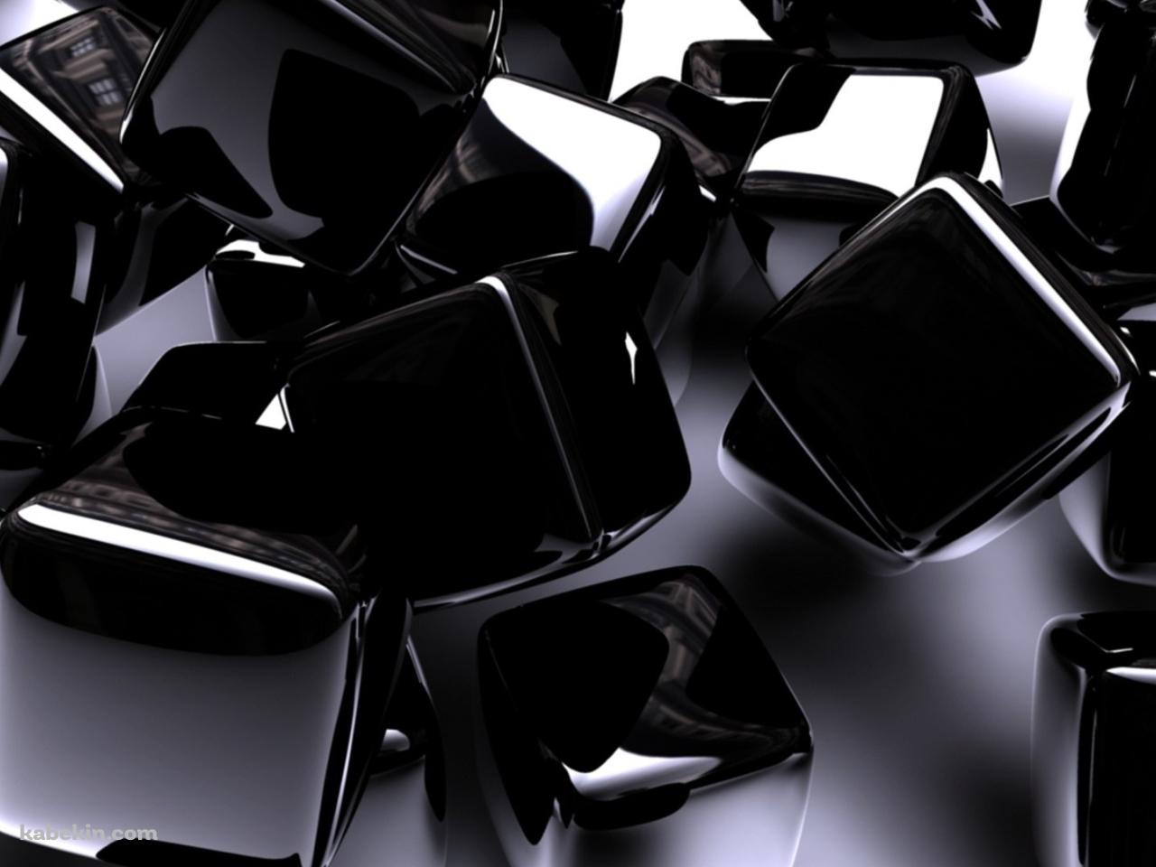 艶のある黒いキューブの壁紙(1280px x 960px) 高画質 PC・デスクトップ用