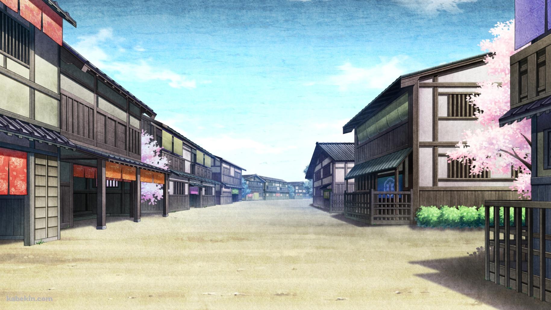 時代劇の街並みの壁紙(1829px x 1029px) 高画質 PC・デスクトップ用