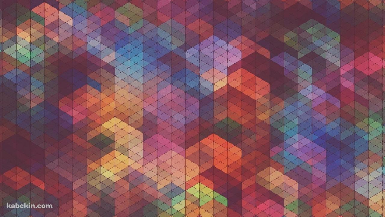 柔らかい色のカラフルパターンの壁紙(1280px x 720px) 高画質 PC・デスクトップ用