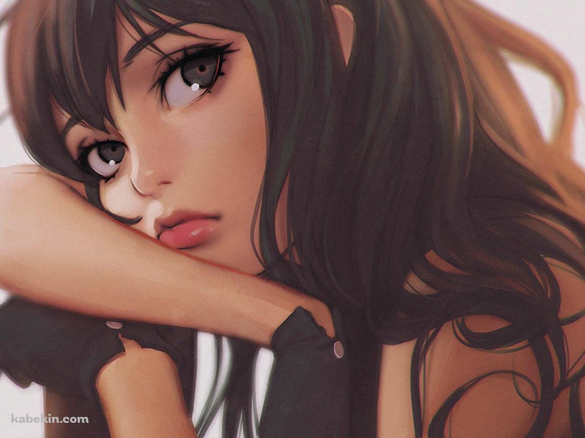 けだるげな少女の壁紙(1152px x 864px) 高画質 PC・デスクトップ用