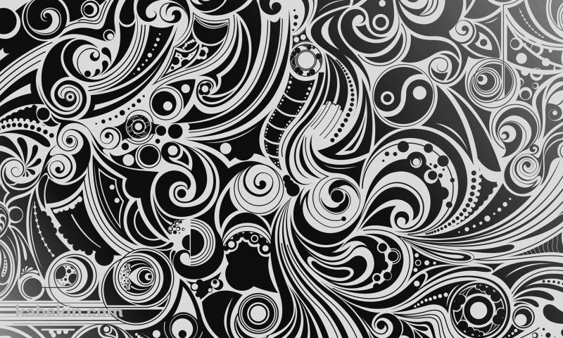 白と黒のレリーフの壁紙(800px x 480px) 高画質 PC・デスクトップ用