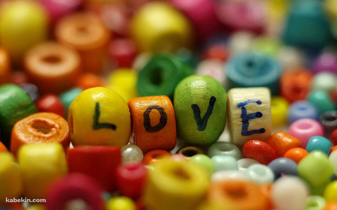 LOVE カラフルなキャンディーの壁紙(1280px x 800px) 高画質 PC・デスクトップ用