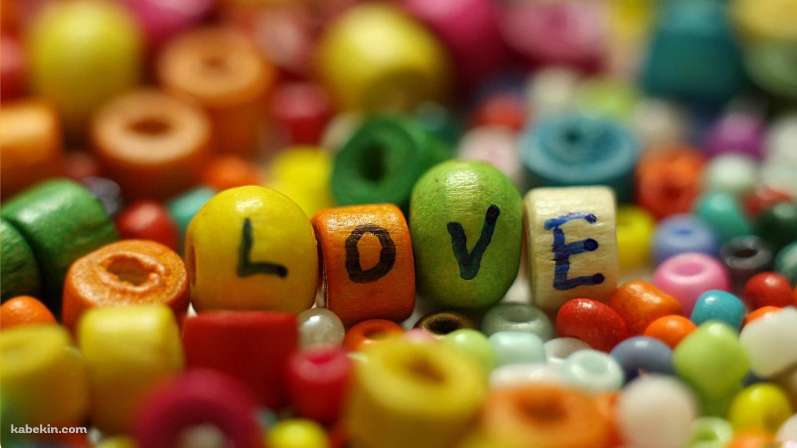 LOVE カラフルなキャンディーの壁紙(1600px x 900px) 高画質 PC・デスクトップ用