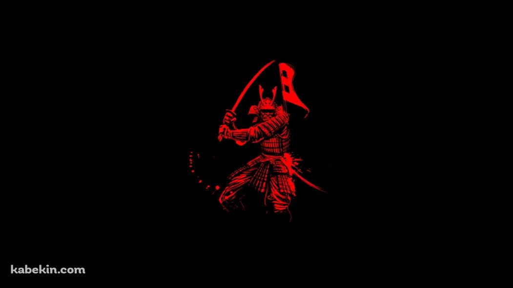赤い侍 イラストの壁紙(1051px x 591px) 高画質 PC・デスクトップ用