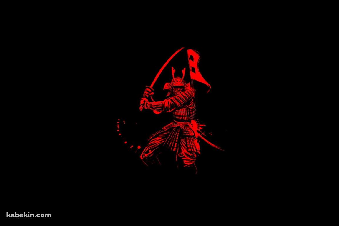 赤い侍 イラストの壁紙(1152px x 768px) 高画質 PC・デスクトップ用