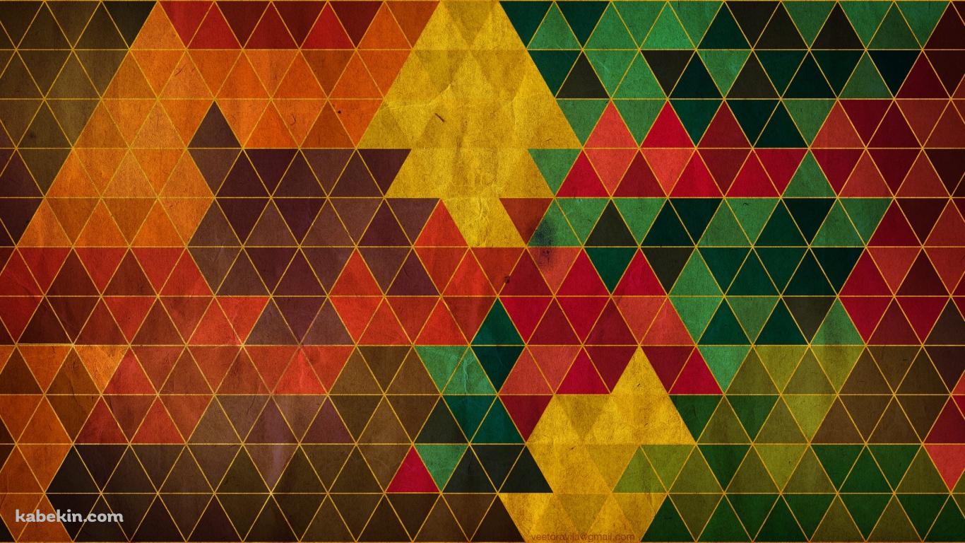 カラフルなトライアングルの壁紙(1366px x 768px) 高画質 PC・デスクトップ用