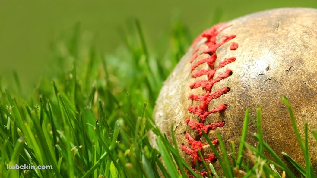 汚れた野球のボール 草むらの壁紙(1051px x 591px) 高画質 PC・デスクトップ用