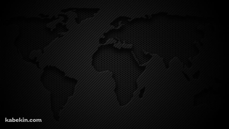 黒の世界地図の壁紙(960px x 540px) 高画質 PC・デスクトップ用