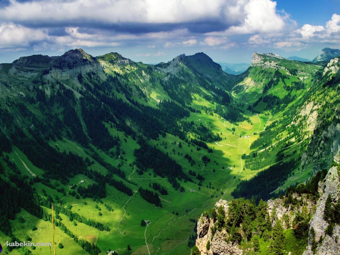 スイスの渓谷の壁紙(1152px x 864px) 高画質 PC・デスクトップ用