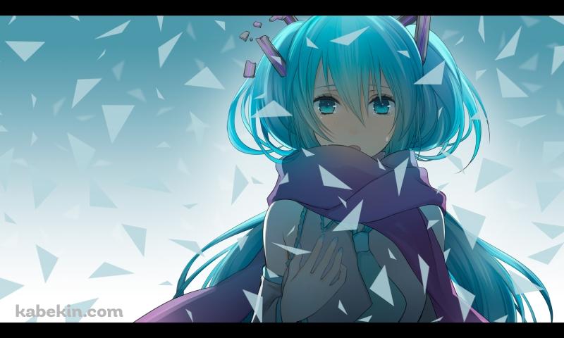 マフラー 初音ミクの壁紙(800px x 480px) 高画質 PC・デスクトップ用