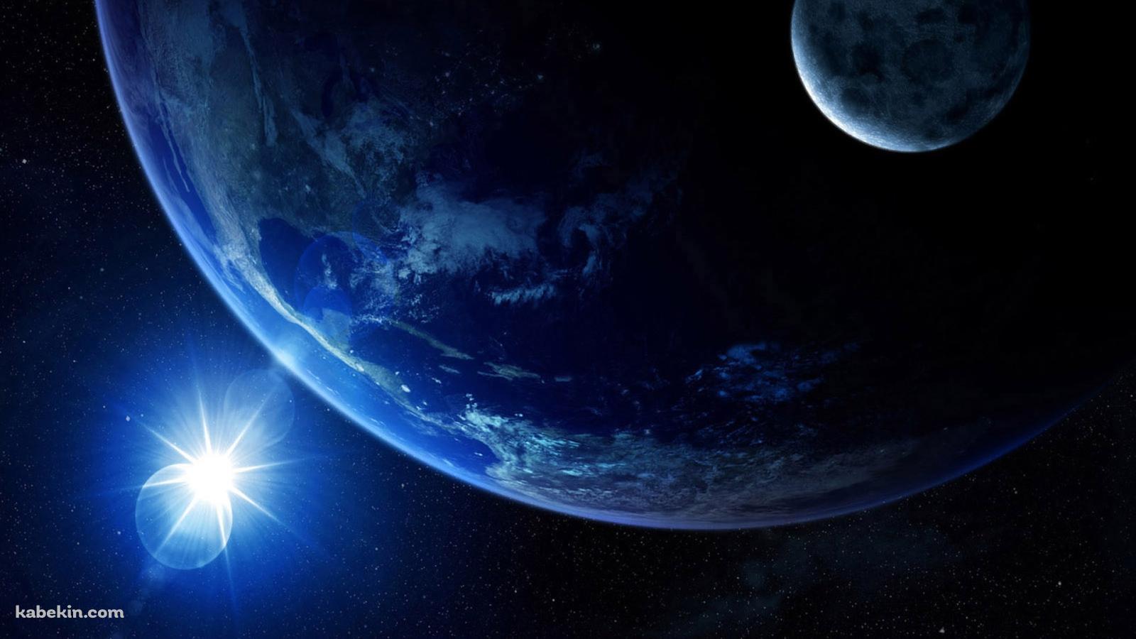 地球 大宇宙の壁紙(1600px x 900px) 高画質 PC・デスクトップ用
