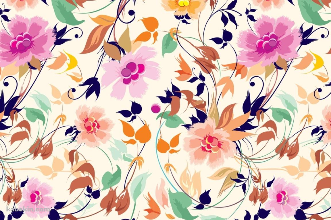 ガーリー 花 ベージュ イラストの壁紙(1152px x 768px) 高画質 PC・デスクトップ用