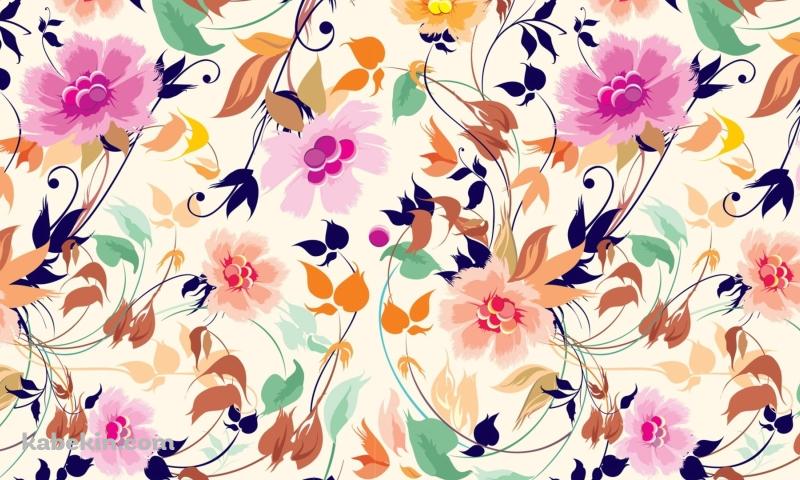 ガーリー 花 ベージュ イラストの壁紙(800px x 480px) 高画質 PC・デスクトップ用