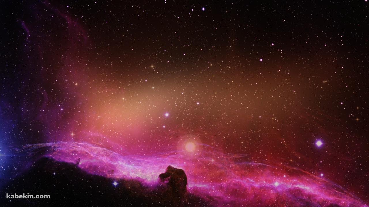 赤みがかった星雲の壁紙(1280px x 720px) 高画質 PC・デスクトップ用