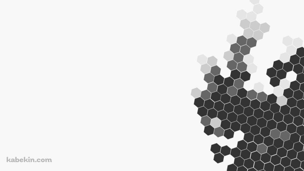 灰色の六角形 ミニマルの壁紙(1024px x 576px) 高画質 PC・デスクトップ用