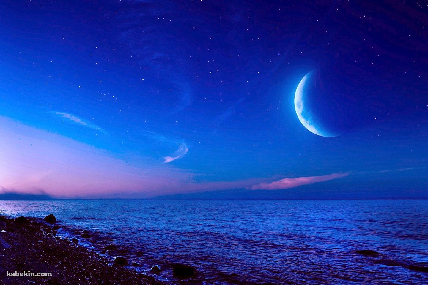 海 砂浜 惑星の壁紙(1440px x 960px) 高画質 PC・デスクトップ用