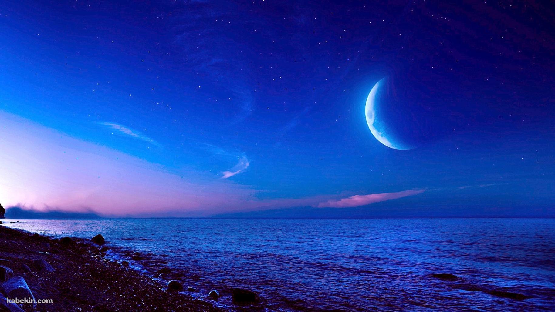 海 砂浜 惑星の壁紙(1829px x 1029px) 高画質 PC・デスクトップ用