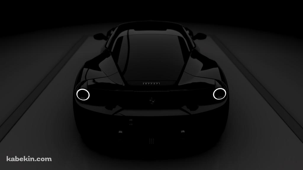 黒いフェラーリ 背面の壁紙(1024px x 576px) 高画質 PC・デスクトップ用
