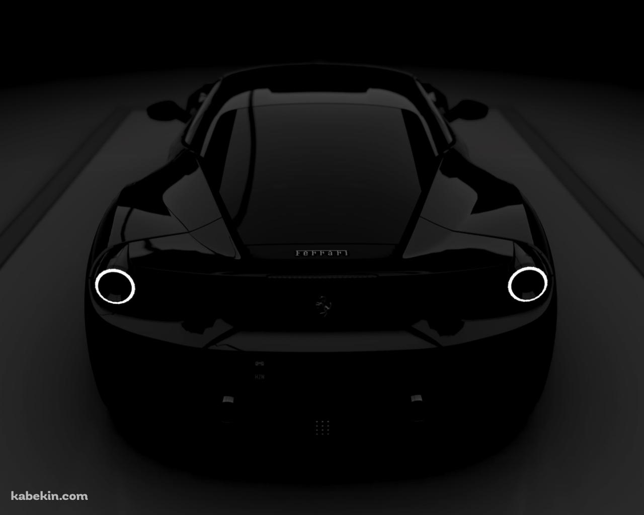 黒いフェラーリ 背面の壁紙(1280px x 1024px) 高画質 PC・デスクトップ用