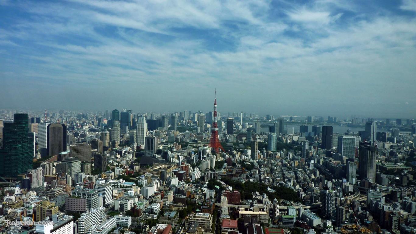 東京 TOKYO 東京タワーの壁紙(1366px x 768px) 高画質 PC・デスクトップ用